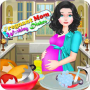 icon Pregnant Mom Washing Dishes