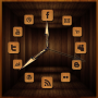 icon Wooden Analog Clock for karbonn Titanium 3-D Plex