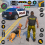icon US Police Dog City Crime Chase