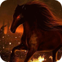 icon Sinister horse on fire